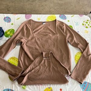Old navy long sleeve square neck body suit